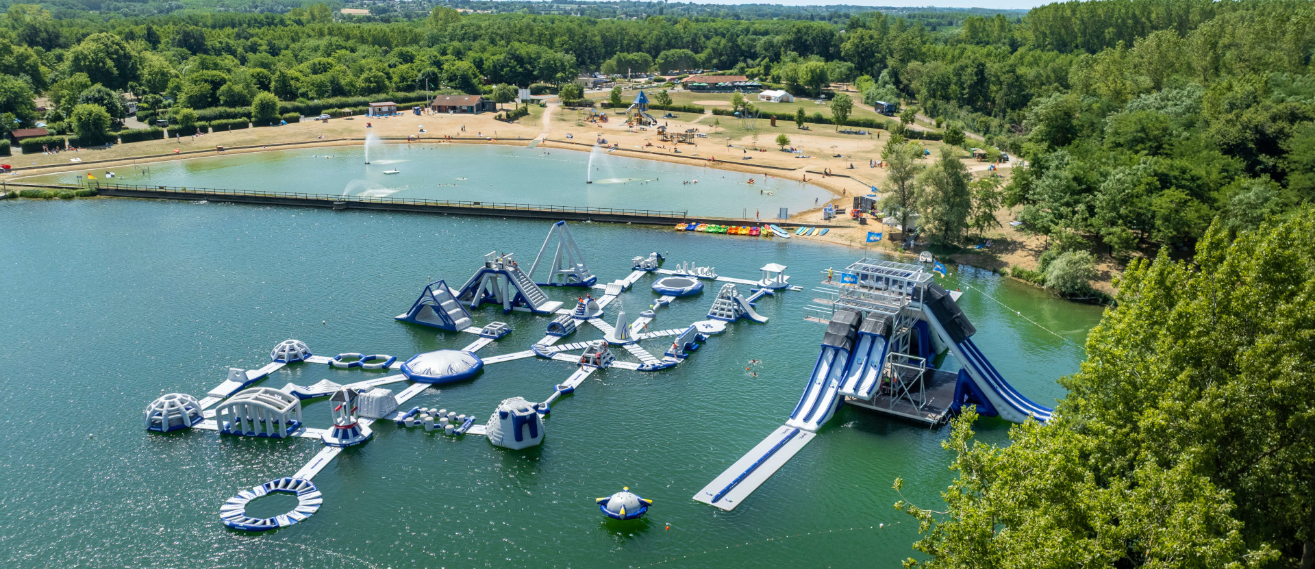 Lake Cormoranche leisure centre in Ain
