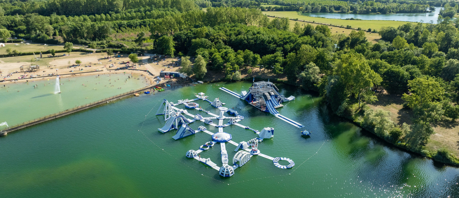 Lake Cormoranche leisure centre in Ain