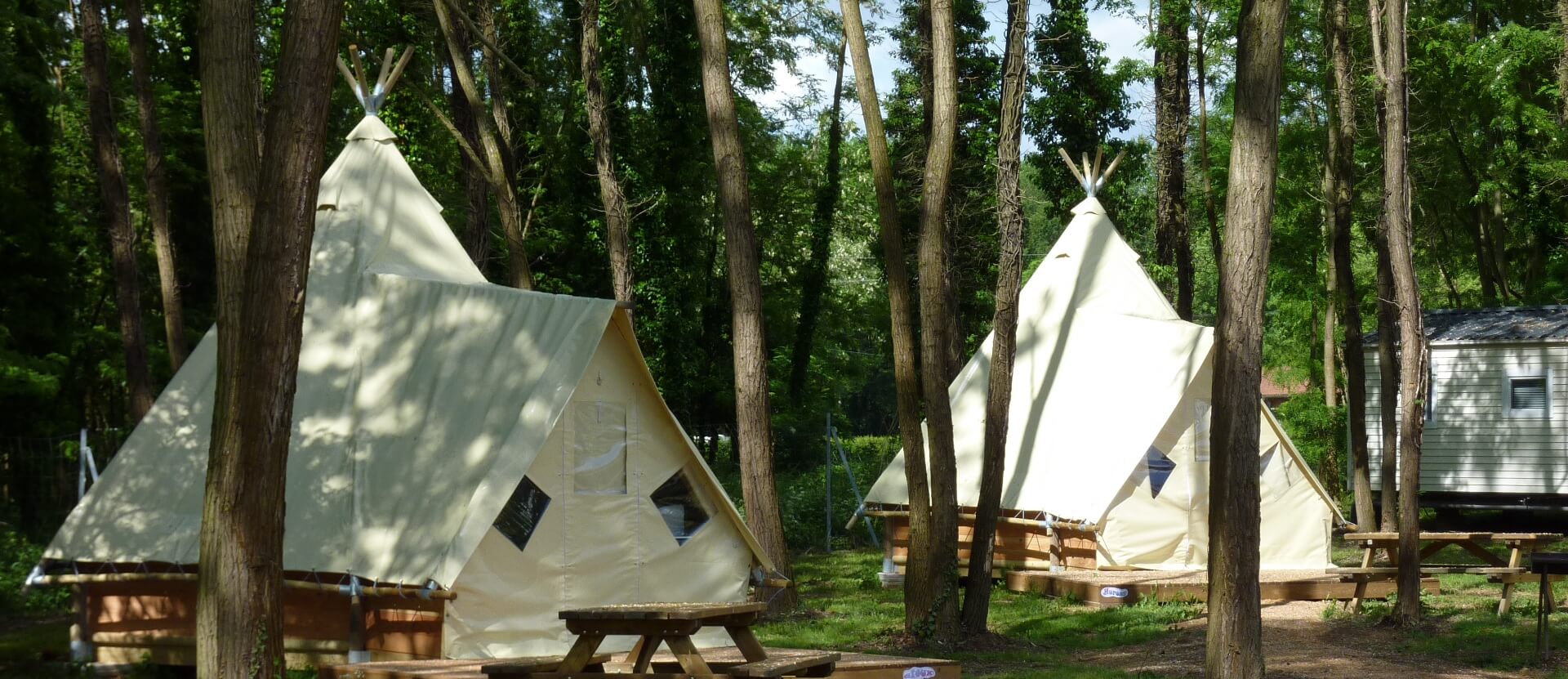 Unusual accommodation in a Tipi tent in Ain
