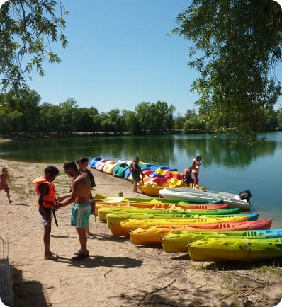 Canoe for rent at the leisure centre