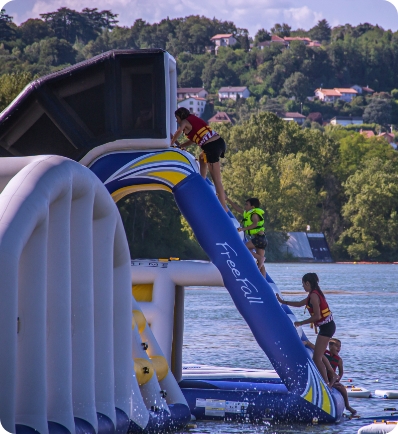 The Befun water park at Lake Cormoranche leisure centre