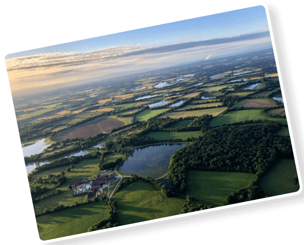 Dombes, a region of a thousand ponds created in the Middle Ages for fish farming