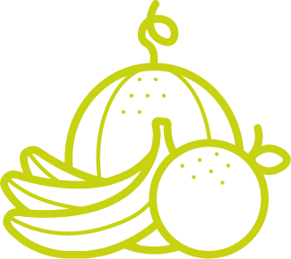 Pictogram, exotic fruits