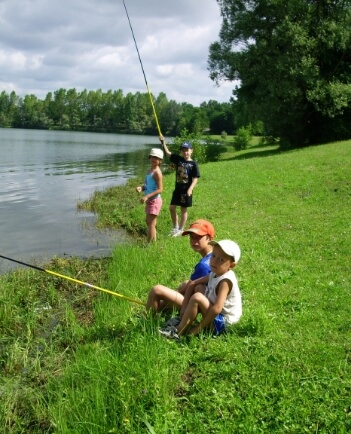 Fishing at Lake Cormoranche