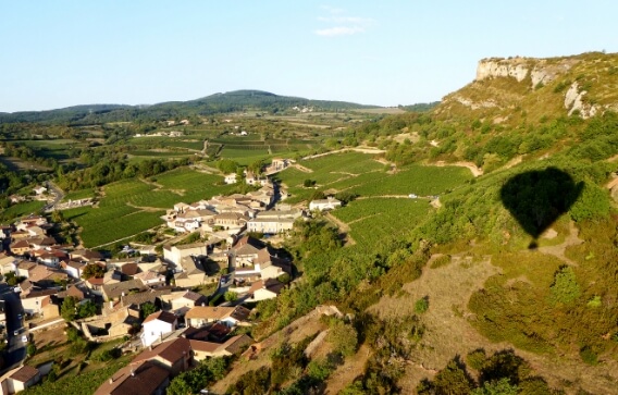 Aerial view of the Roche de Solutré